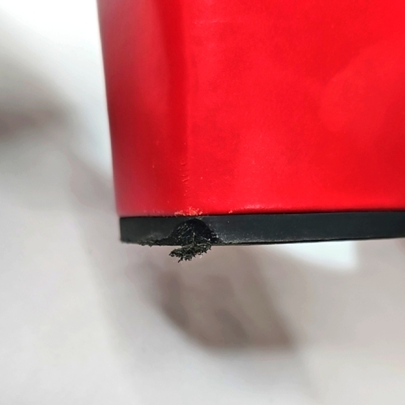 Via Spiga Red Leather Evelyne Block Sandals Size 9 - Picture 6 of 6